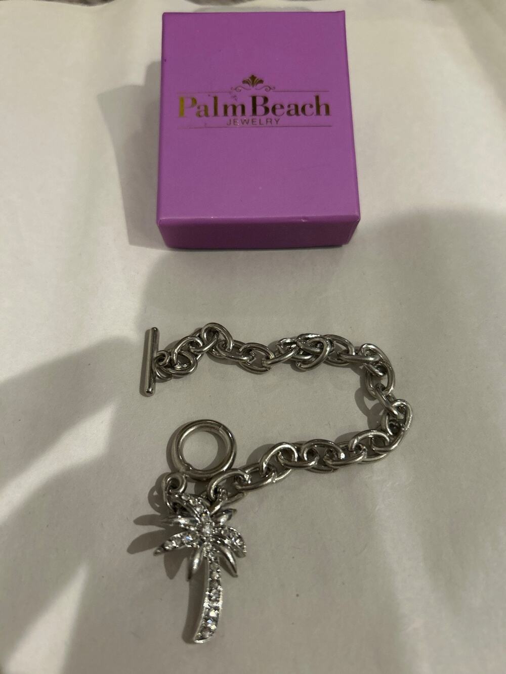 Palm Beach Jewelry Company Bracelet with Crystal Palm Tree